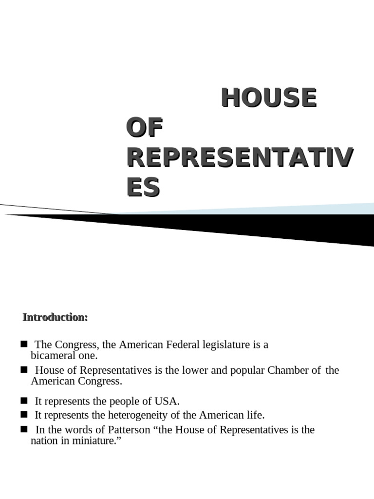 Overview of the House of Representatives | PDF | United States Senate ...
