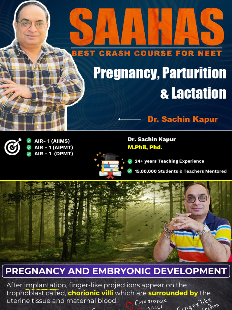 Pregnancy, Parturition, and Lactation Guide | PDF | Lactation | Placenta