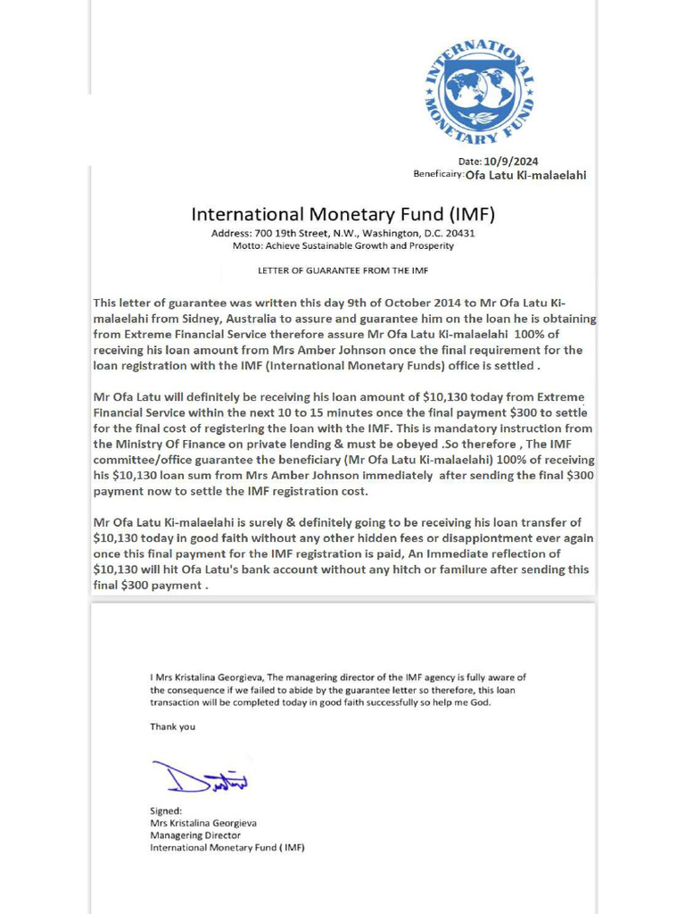 OFA IMF Guarantee | PDF