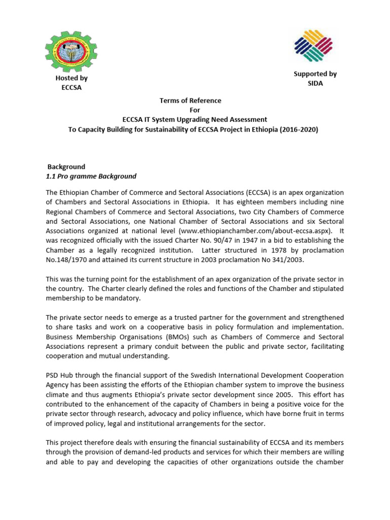 ECCSA ICT Needs Assessment Consultancy | PDF | Specification (Technical ...