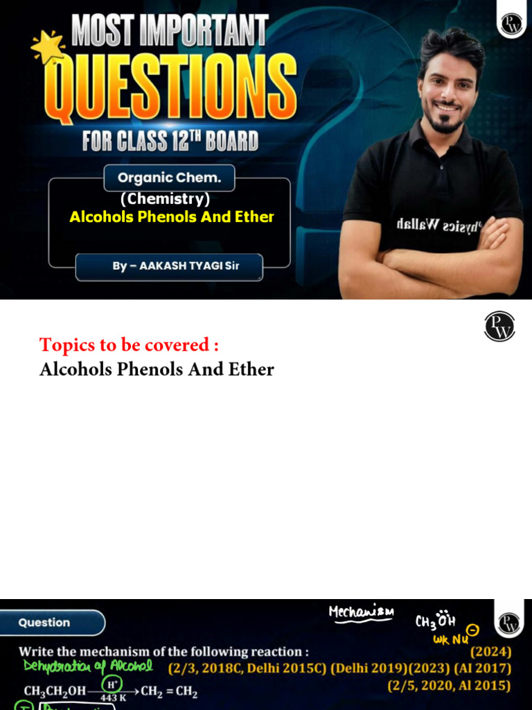 Alcohols Phenols And Ethers Guide Pdf