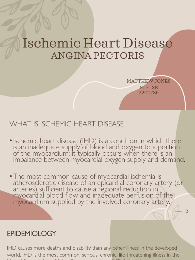 Understanding Ischemic Heart Disease | PDF | Coronary Circulation ...