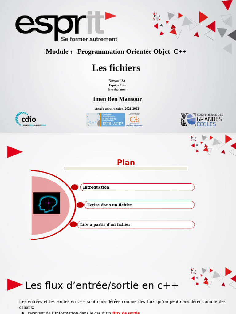 Manipulation de fichiers en C++ | PDF | C ++ | Fichier informatique
