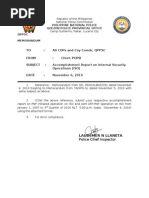 QUEZON PPO ISO Accomplishment Report