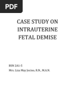 Download Case Study on Intrauterine Fetal Demise Final Draft by Anne Mosquite SN82282920 doc pdf