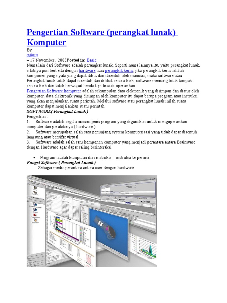 Dasar-dasar Software Komputer | PDF | Komputer