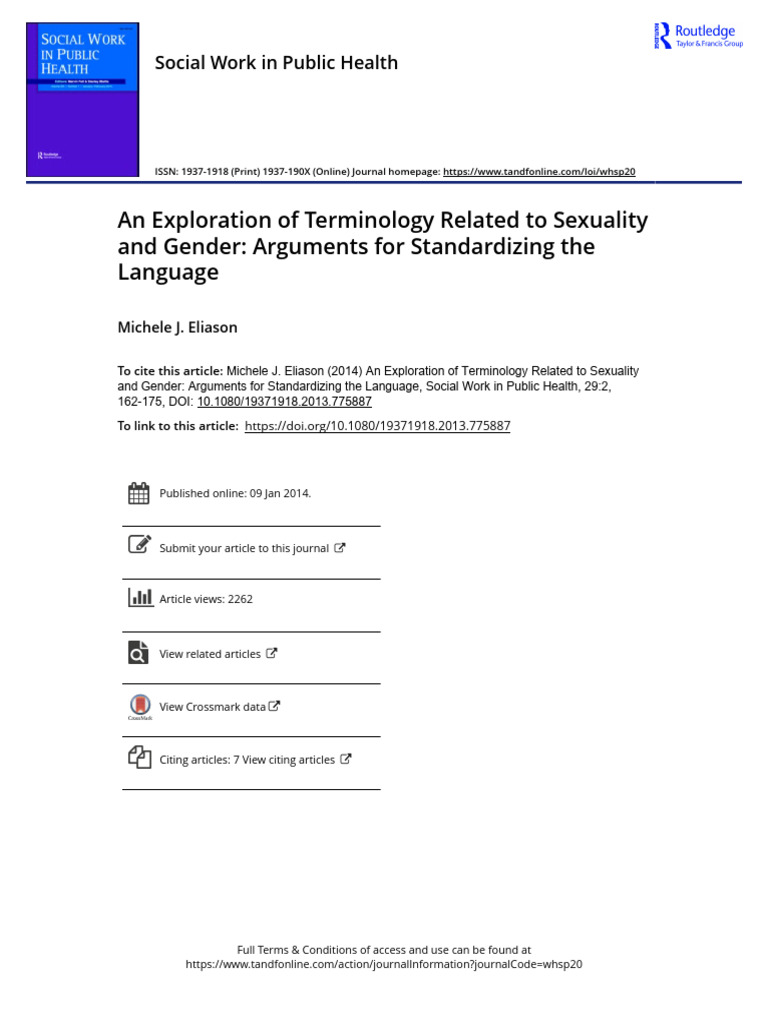 An Exploration of Terminology Related To Sexuality and Gender Arguments ...