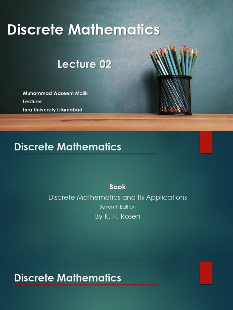 Discrete Mathematics 02 | PDF | Proposition | Variable (Mathematics)