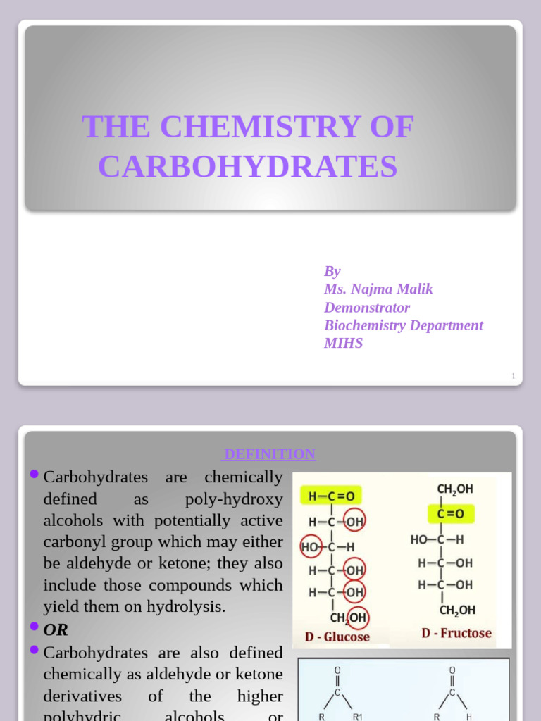 Understanding Carbohydrates Chemistry | PDF | Carbohydrates | Glucose