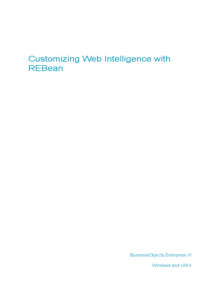 Customizing Web Intelligence en | PDF | Web Application | Java Server Pages