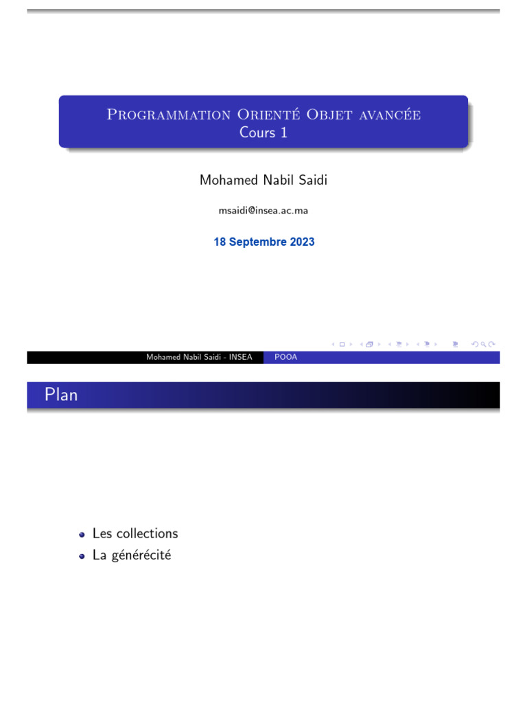 Collections en Programmation Orientée Objet | PDF | Classe ...