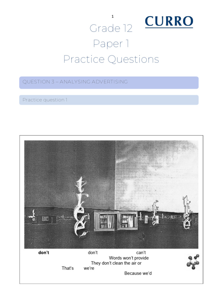 Grade 12 Advertising Analysis Guide | PDF | Advertising