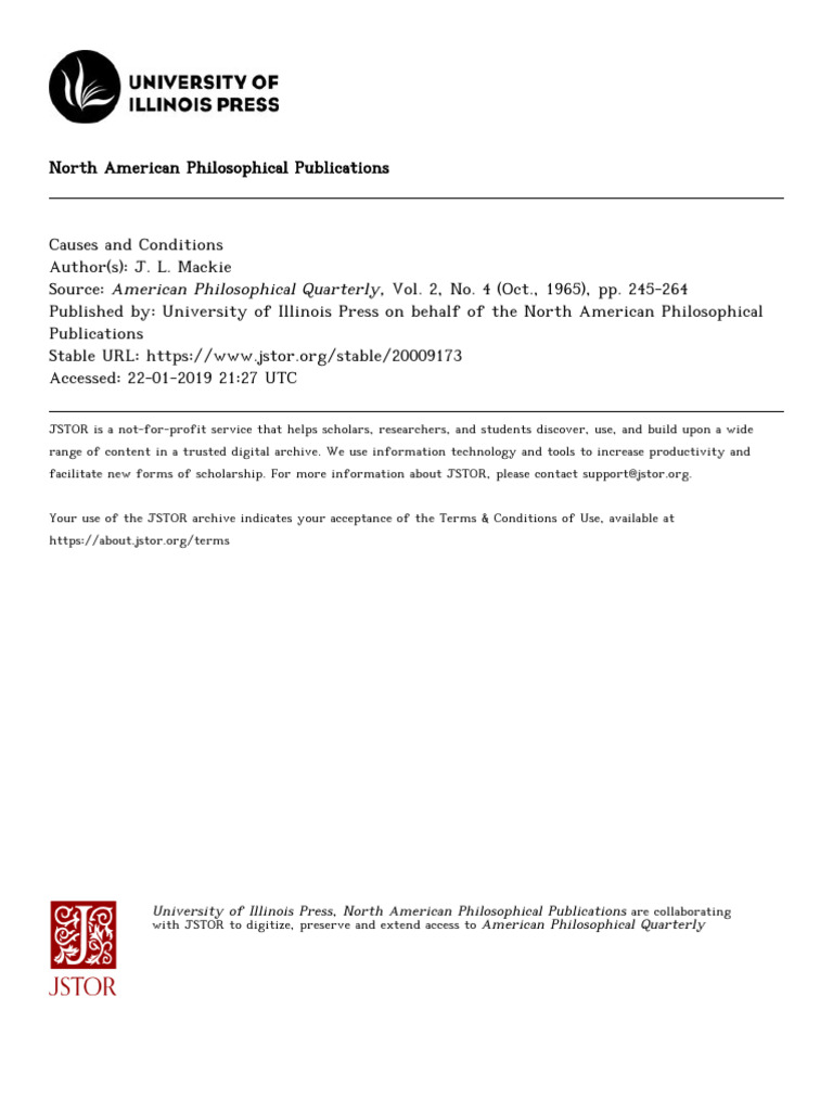 16_Mackie | PDF | Causality | Logic