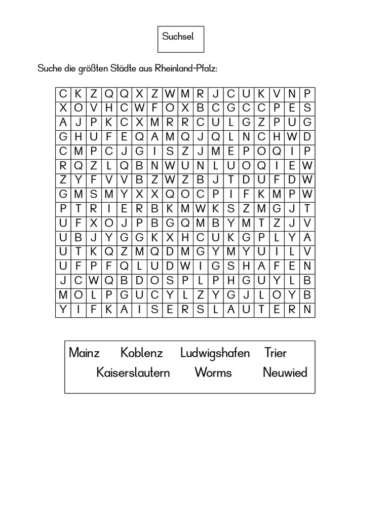 Suchsel Städte | PDF
