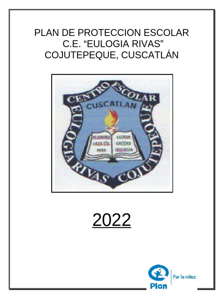 Plan de Proteccion Escolar | PDF | Defensa Civil | El Salvador