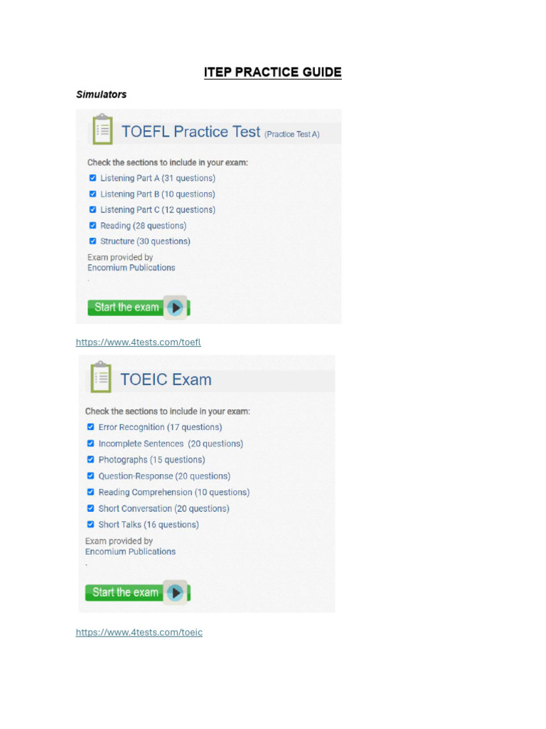 ITEP Practice Guide Overview | PDF | Standardized Tests
