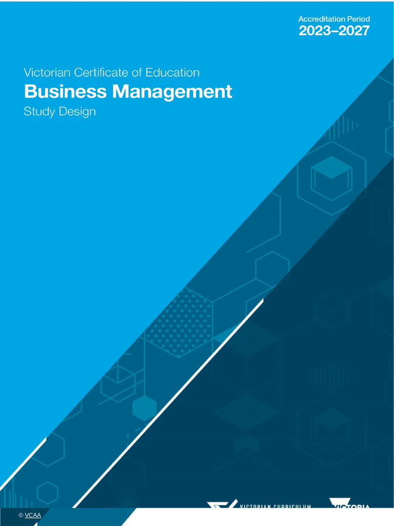 VCE Business Management Study Guide 2023-2027 | PDF | Marketing ...