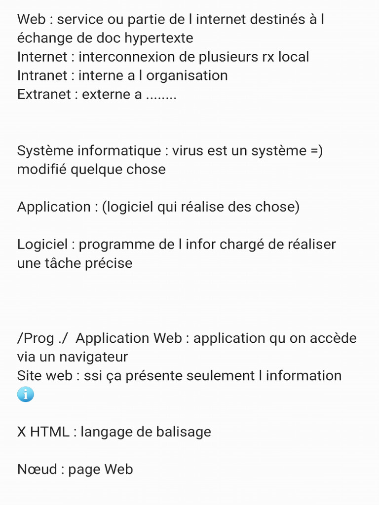 Dev Web - Notes | PDF