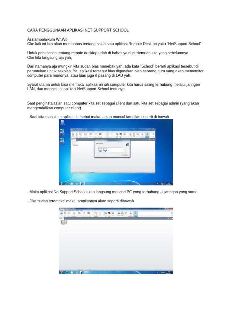 Panduan Penggunaan NetSupport School | PDF