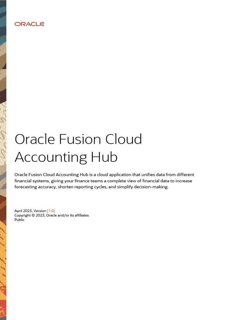 Oracle Accounting Hub Cloud Ds | PDF | Accounting | Cloud Computing