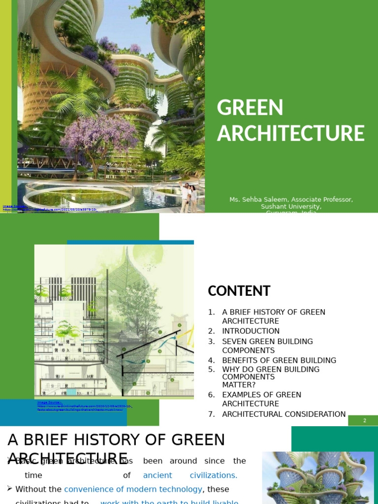 D-Green-Architecture-Sebha-Saleem-Assist-Prof-SU | PDF | Green Building ...
