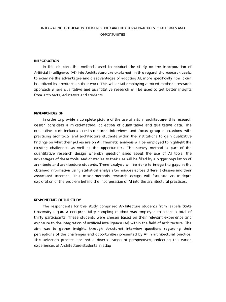 AI in Architecture: Challenges & Opportunities | PDF | Qualitative ...