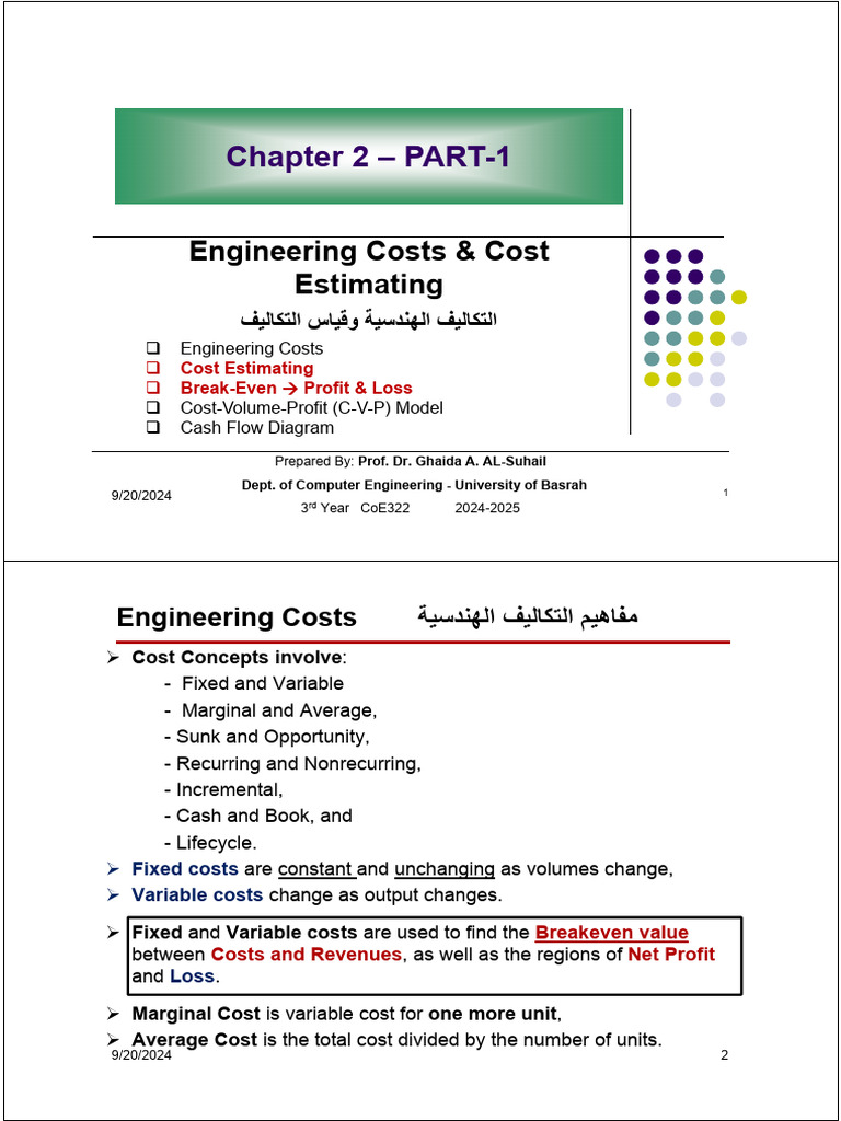 Engineering Cost Estimation Basics | PDF | Economics | Production And ...