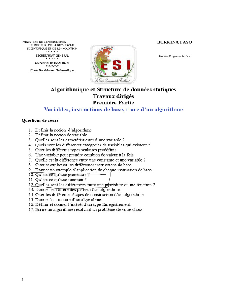 Algorithmique et Structures de Données | PDF | Mathématiques