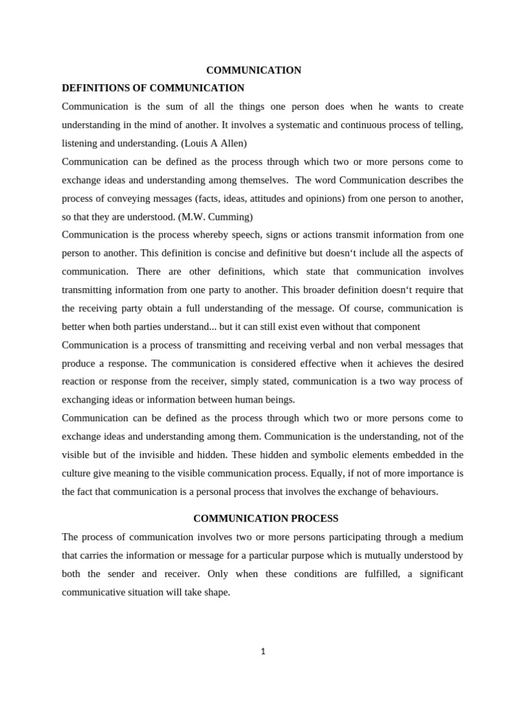 Understanding the Communication Process | PDF | Communication ...