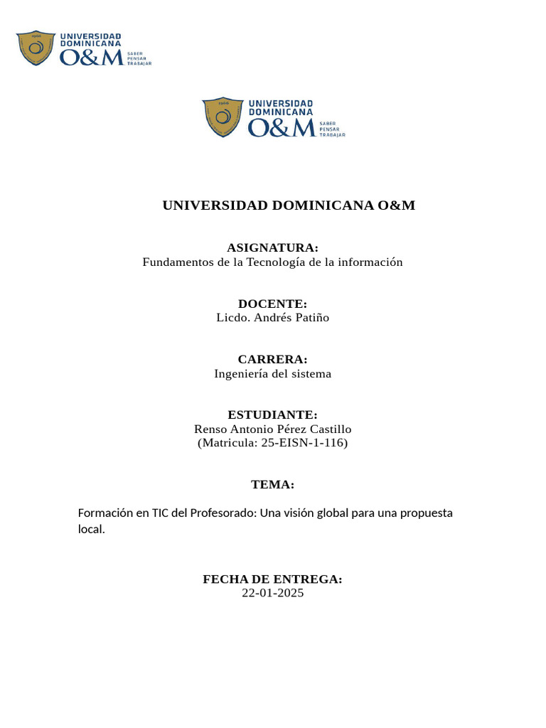 Formación en TIC Del Profesorado | PDF | Enseñando | Tecnología de ...