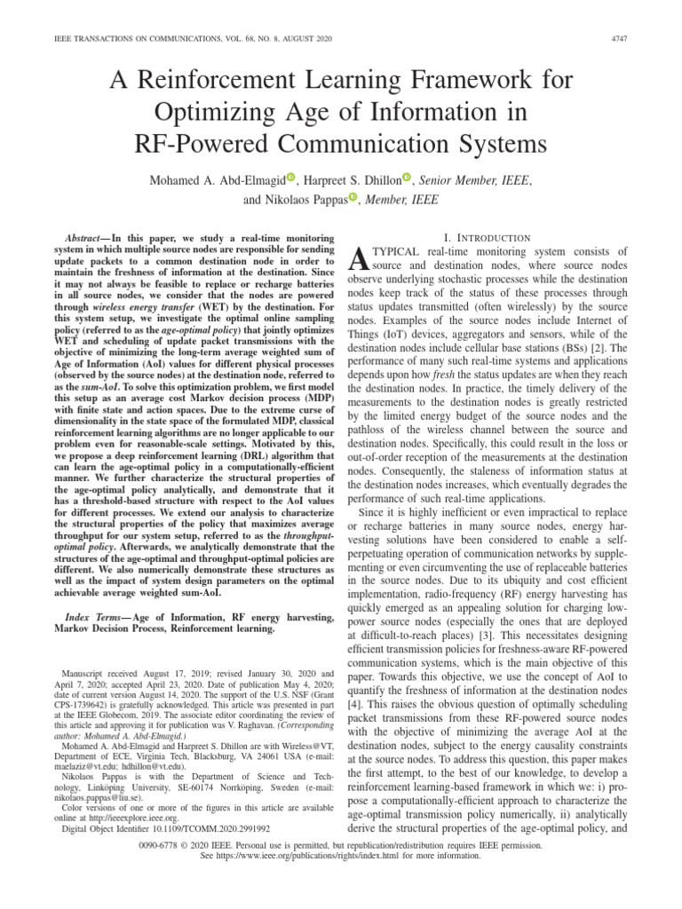 Abd-Elmagid, Dhillon, Pappas - 2019 - A Reinforcement Learning ...
