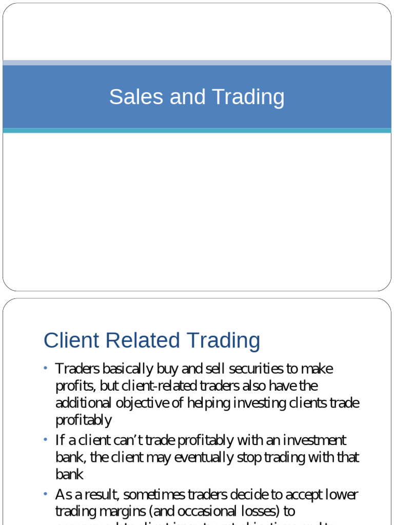 Client-Focused Sales and Trading Strategies | PDF | Credit Default Swap ...