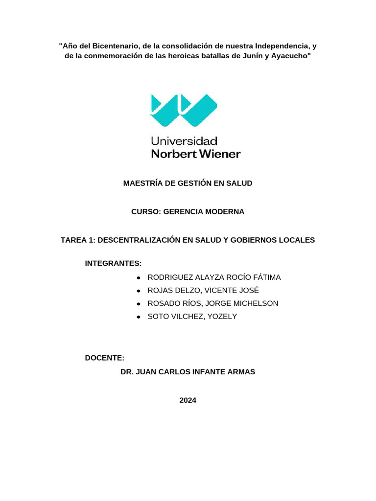 Descentralización en Salud en Perú | PDF | Hospital | Perú