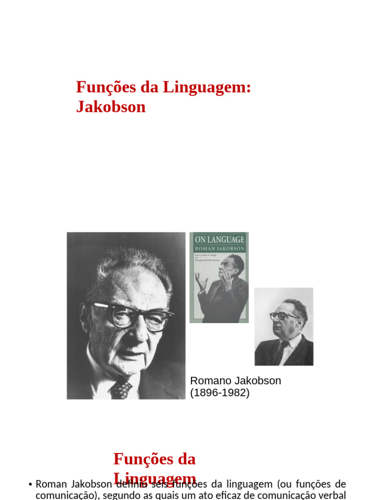 Funções da Linguagem segundo Jakobson | PDF | Comunicação