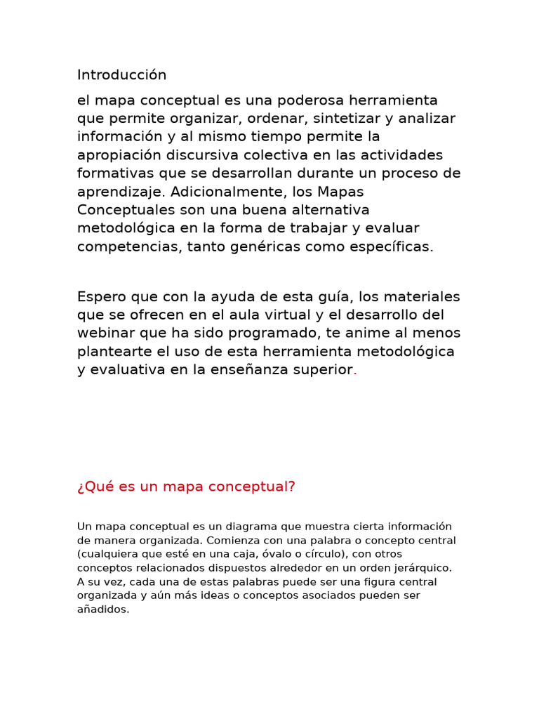 Importancia de los Mapas Conceptuales en Educación | PDF