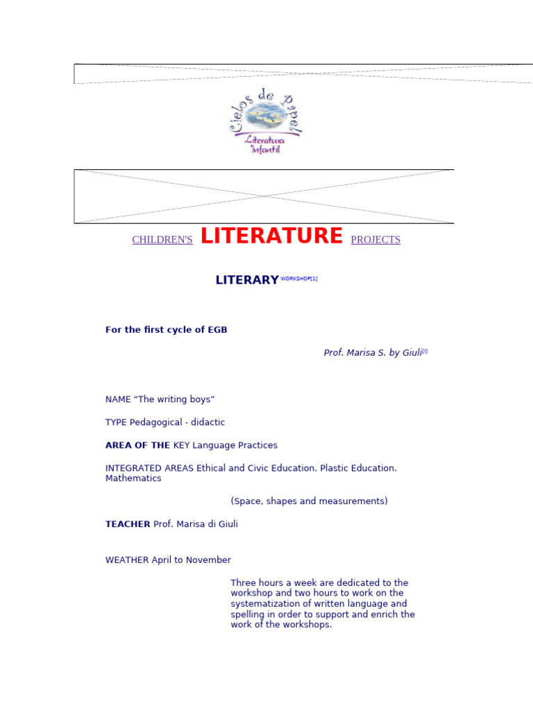 Engaging Children's Literature Workshops | PDF | Books | Children's ...