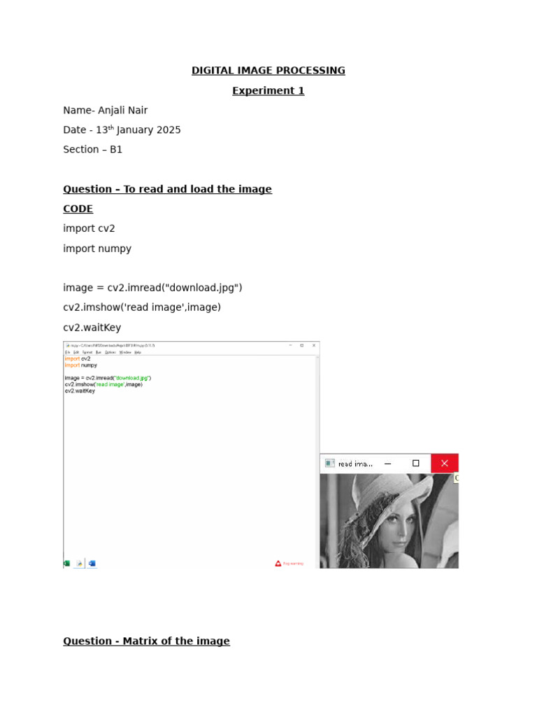 Experiment 1 | PDF
