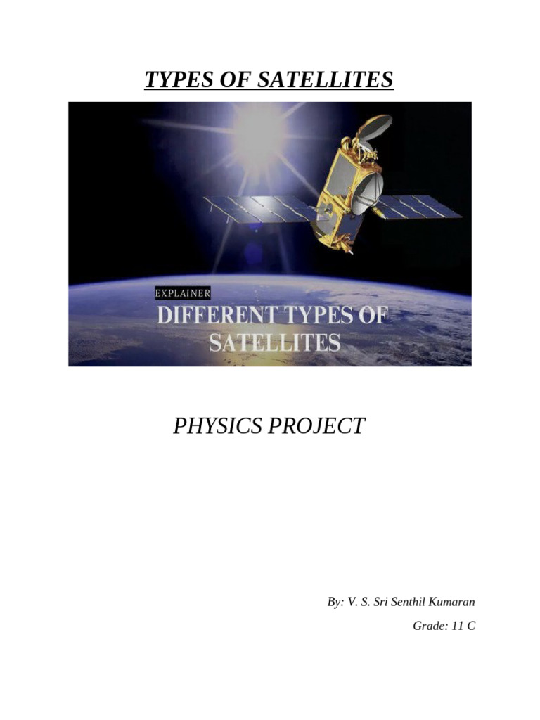 Overview of Satellite Types | PDF | Satellite | Communications Satellite