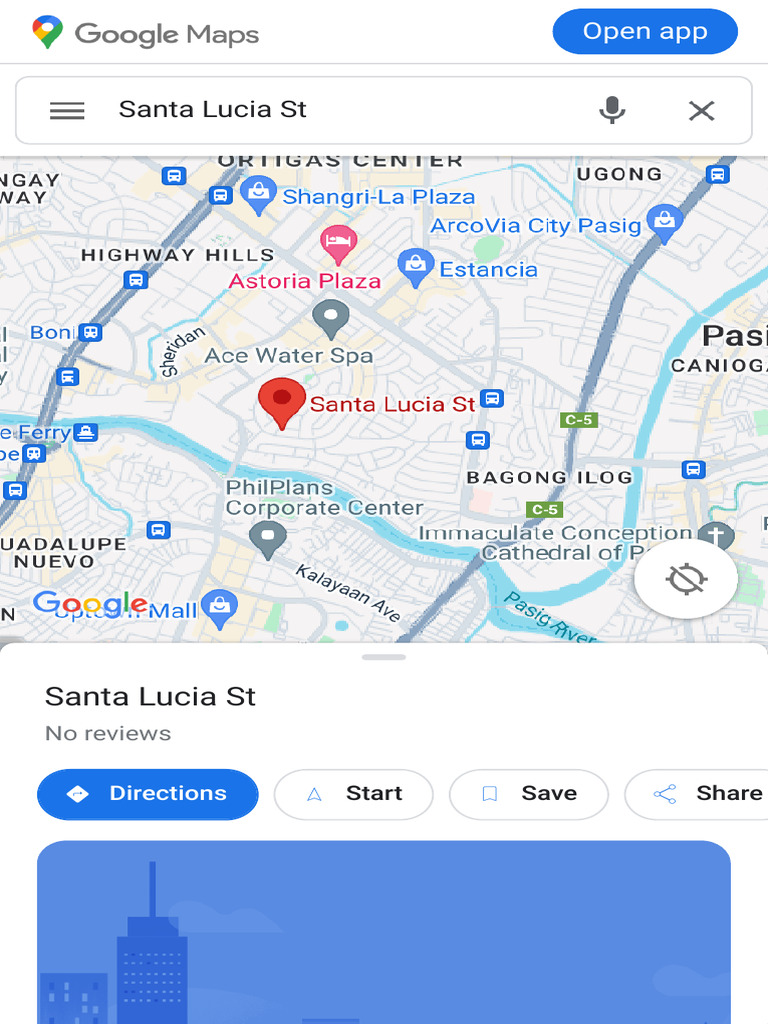 Santa Lucia St Directions Guide | PDF