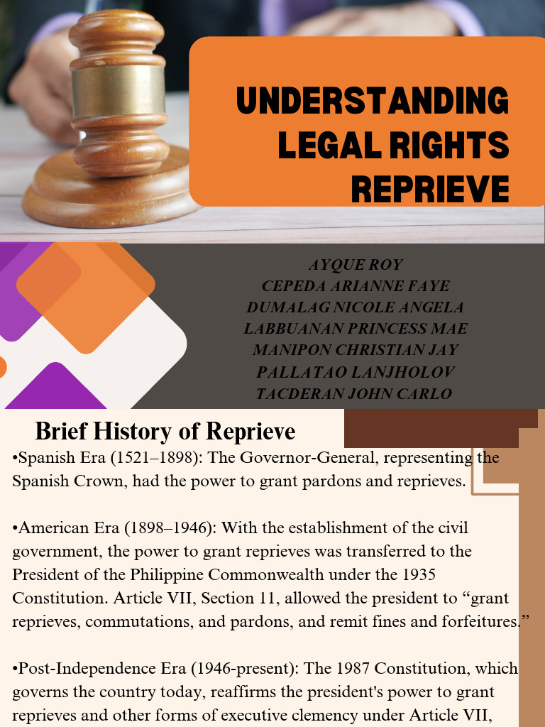 Legal Rights and Reprieve Overview | PDF | Pardon | Rehabilitation ...