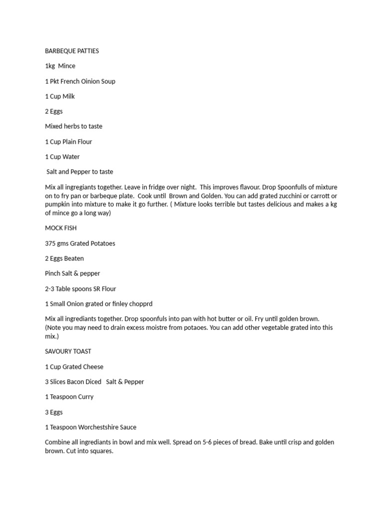 Easy Family Recipes for Camp Ovens | PDF | Dumpling | Baking