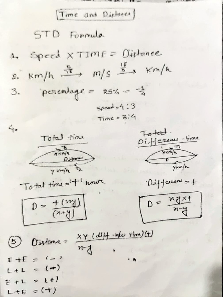 Speed, Time, and Distance Calculations | PDF