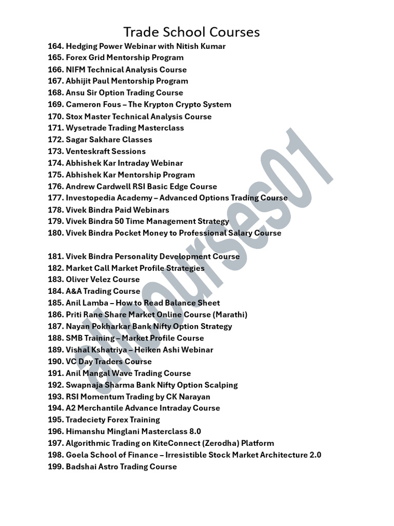 A&A Trading Course Overview | PDF