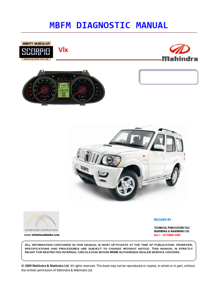 Mahindra MBFM Diagnostic Manual | PDF | Headlamp | Lighting