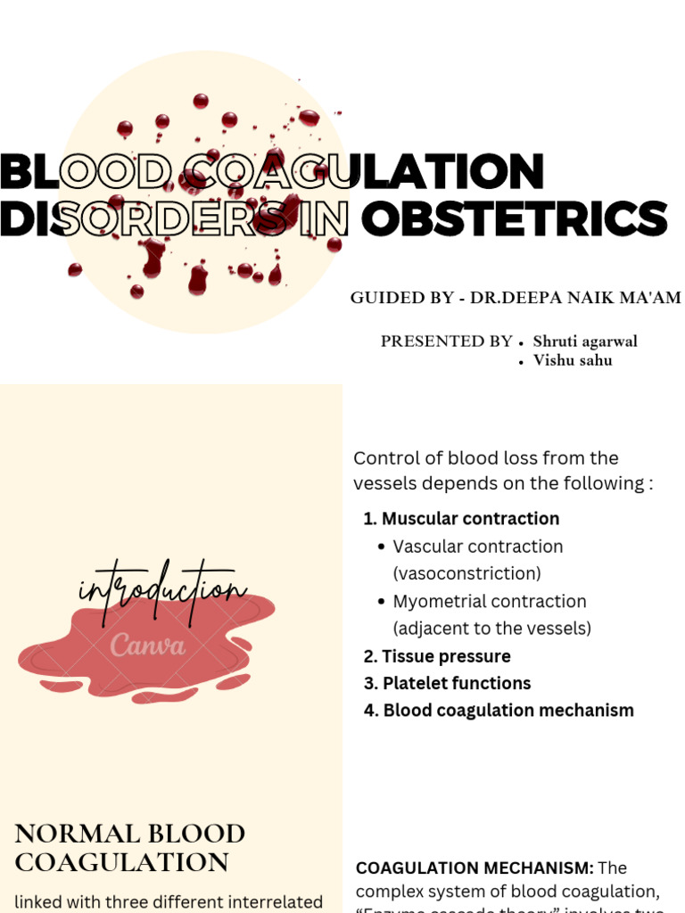 Coagulation Disorders in Obstetrics | PDF | Coagulation | Bleeding