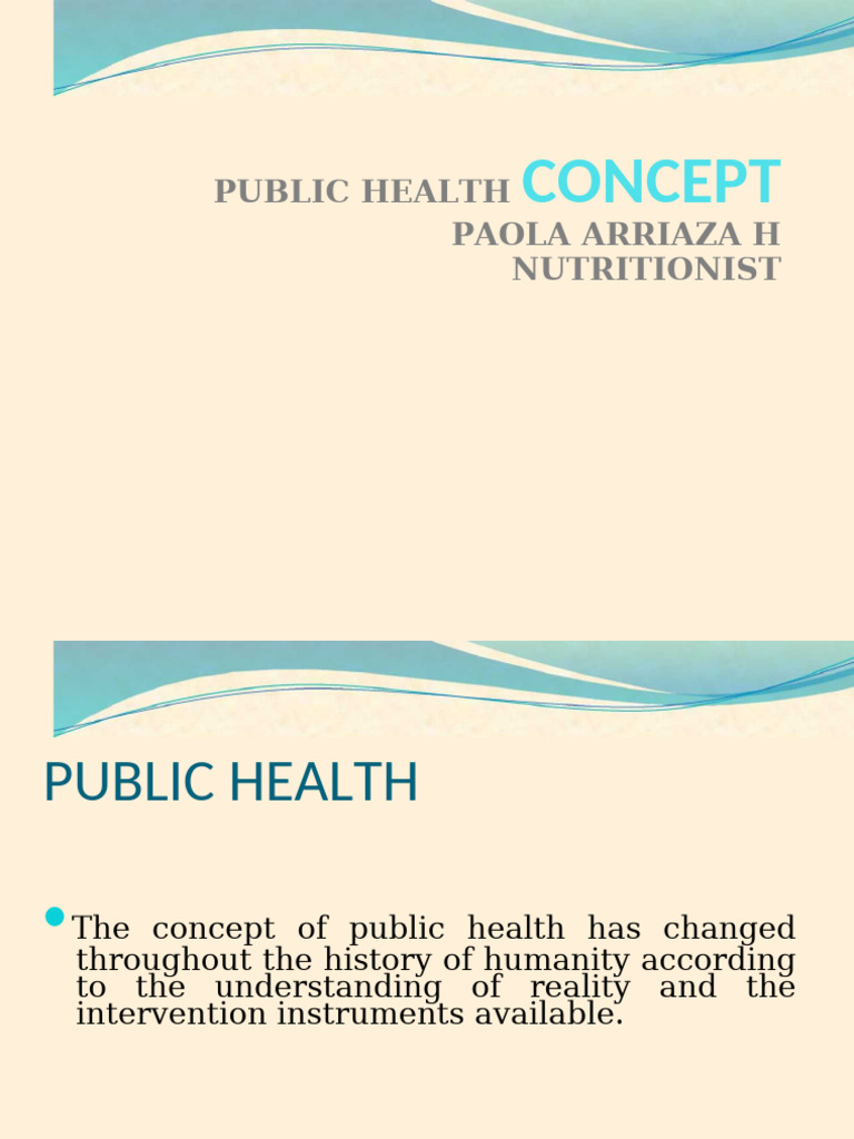 Concept of Public Health 1 | PDF | Public Health | Sanitation