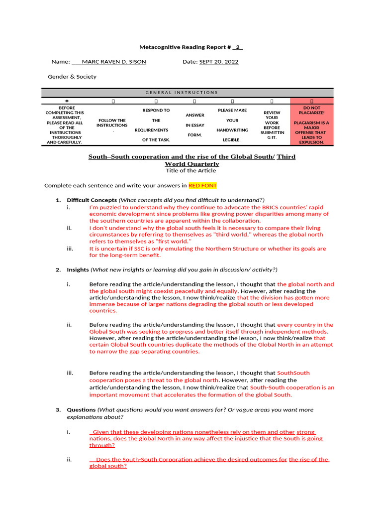 Assessment1 Assignment M2 SISON | PDF | Liberal Arts Education | Cognition