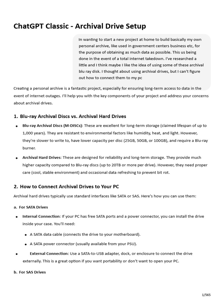 Personal Archive Drive Setup Guide | PDF | Data Compression | Metadata