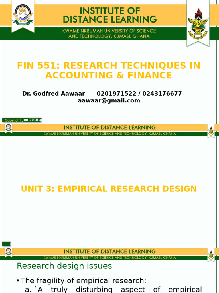 Unit 3 - The Empirical Research in Accounting and Finance | PDF ...
