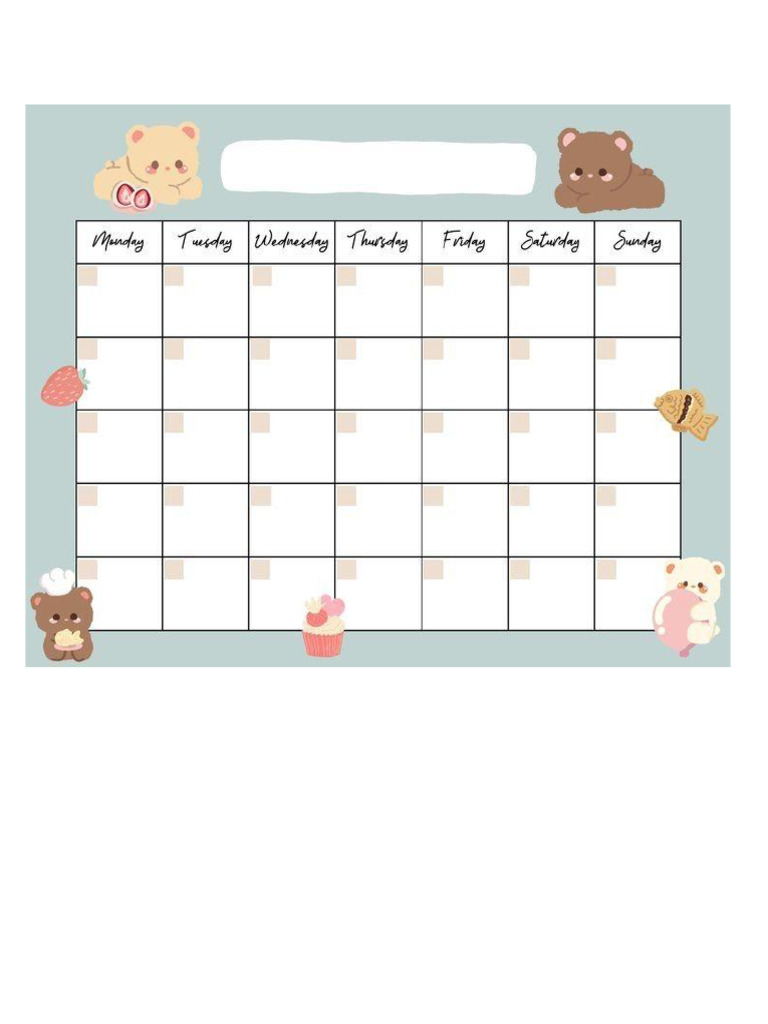 Calender sheet | PDF